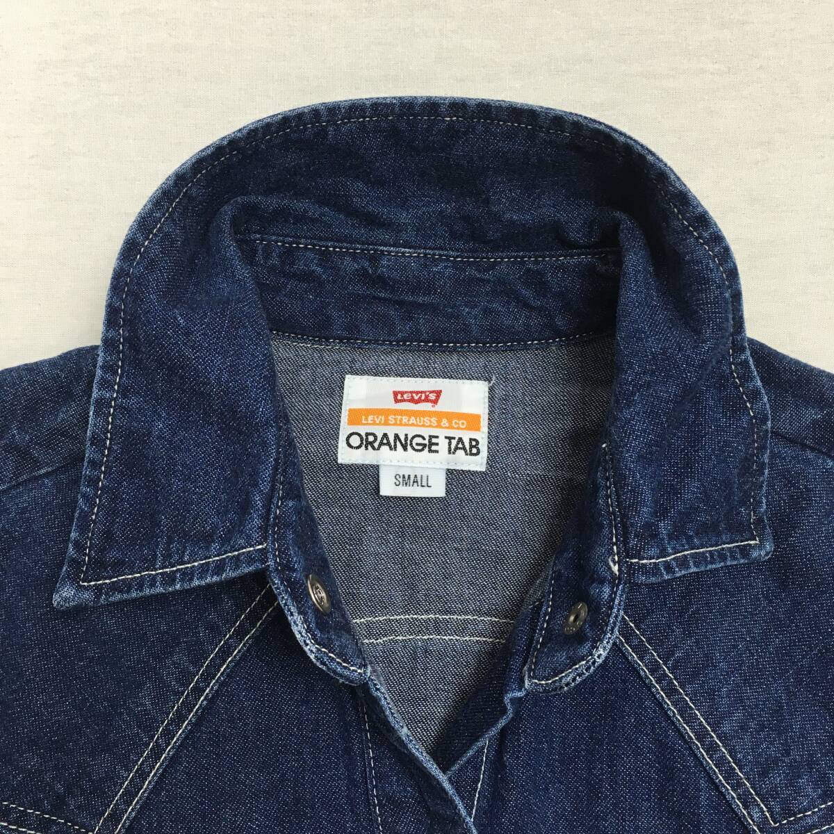 Levi's リーバイス 68615-51 00年 ウエスタン デニム シャツ Sサイズ 長袖 オレンジタブ_画像3