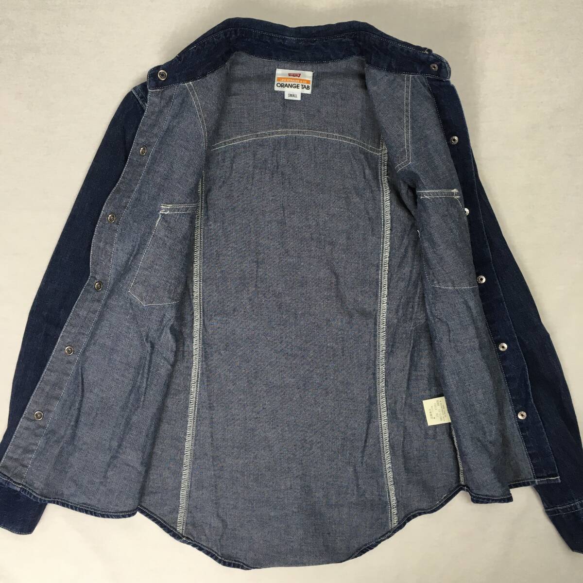 Levi's リーバイス 68615-51 00年 ウエスタン デニム シャツ Sサイズ 長袖 オレンジタブ_画像8