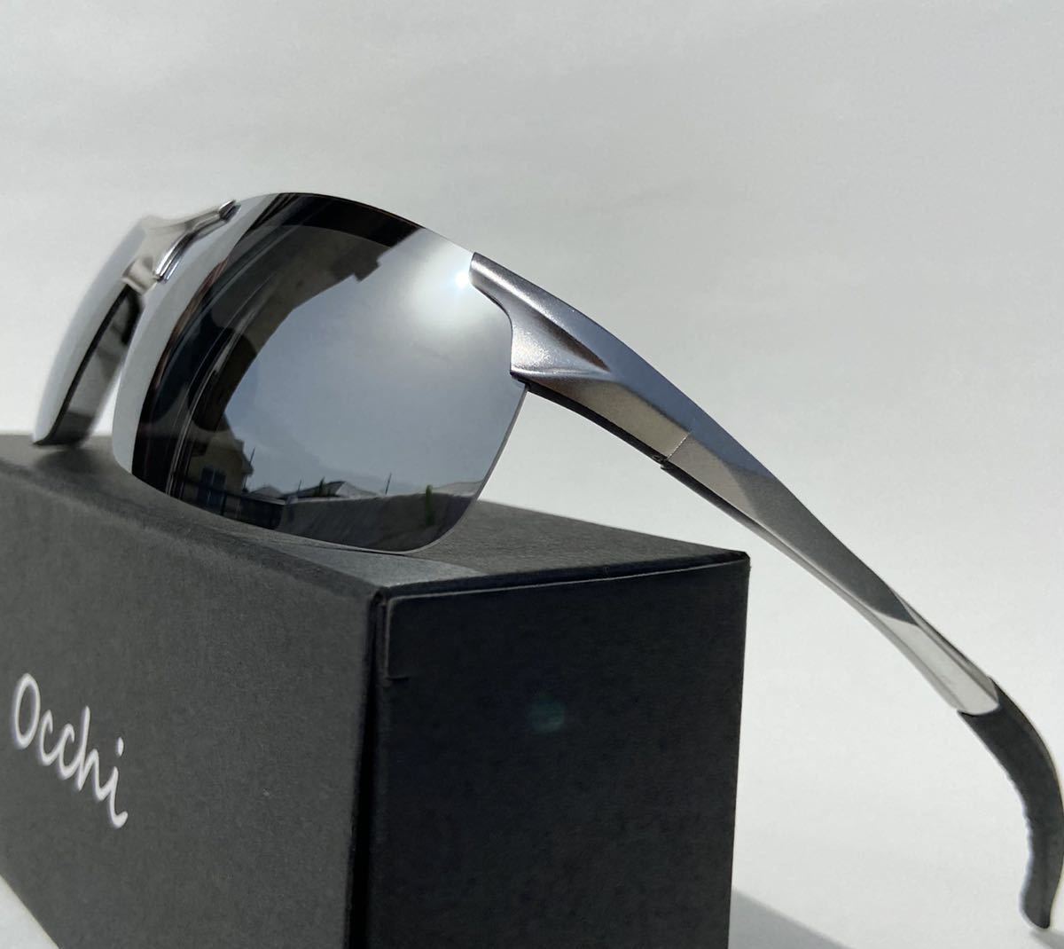  new goods OCCHI polarized light sunglasses lens UV400 light weight silver mirror 