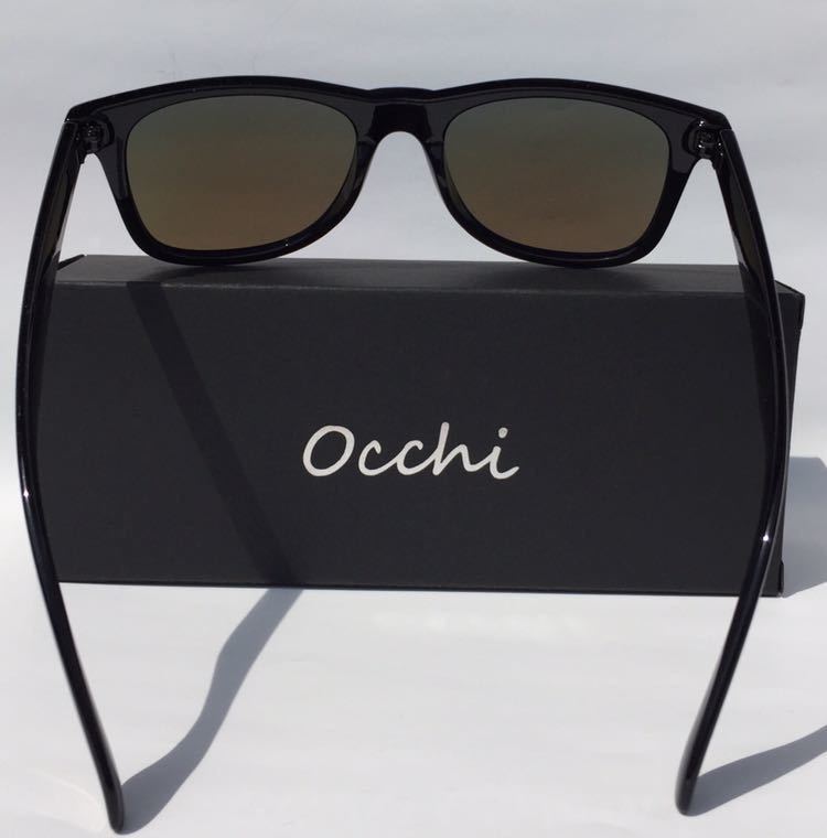 新品 OCCHI 偏光サングラス 偏光レンズUV400 軽量 ブルーミラー_画像4