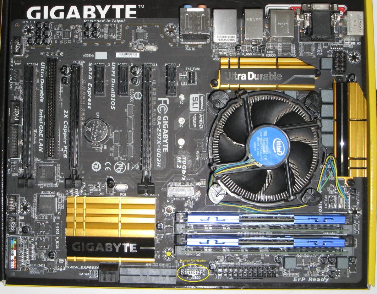 Gigabyte GA-Z97X-UD3H + i5-4590 (LGA1150) + 24GB Mem