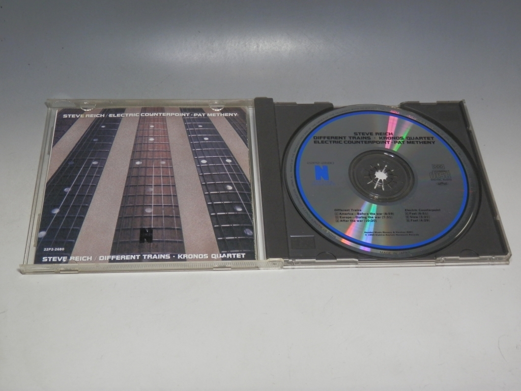 ☆ STEVE REICH スティーヴ・ライヒ DIFFERENT TRAINS クロノス・クァルテット/ELECTRIC COUNTERPOINT パット・メセニー 国内盤CD の画像4
