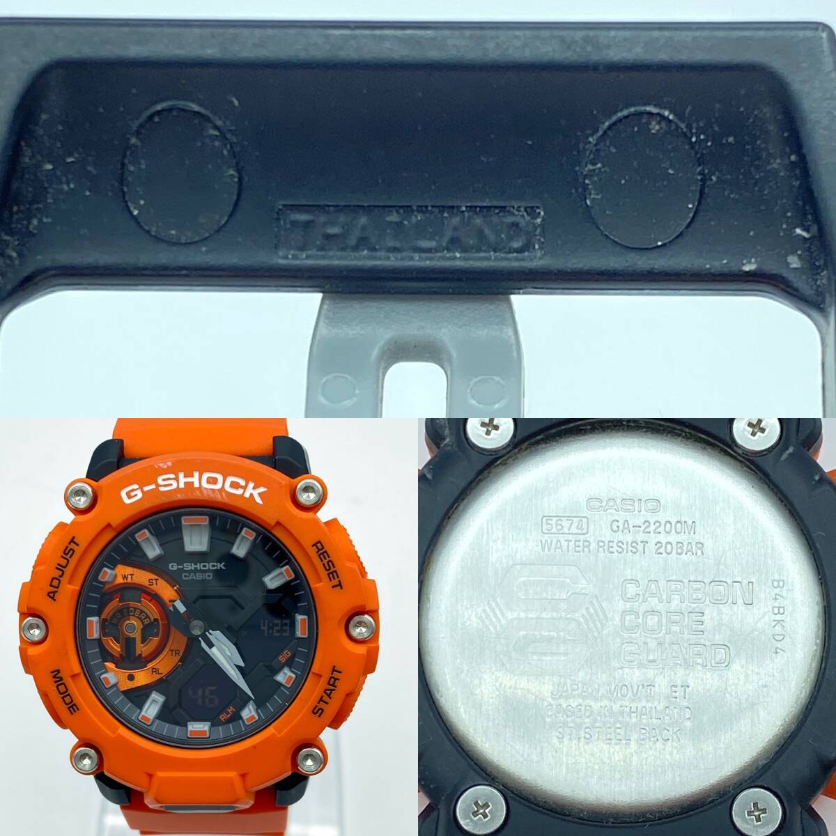 『FS22』時計　CASIO　カシオ　G-SHOCK　ジーショック　GA-2200M-4AJF 不動　/　GA-800-4AJF 可動　箱　保証書付き　現状品_画像5