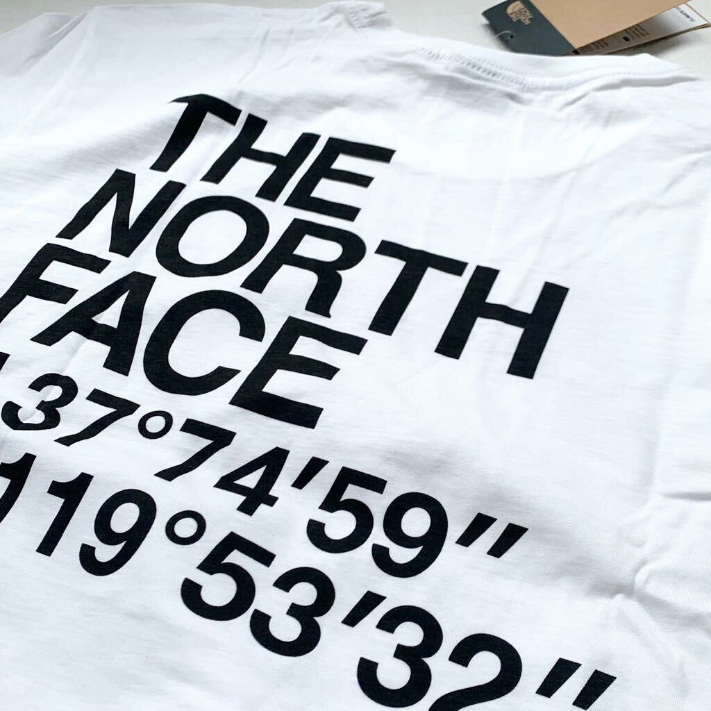 XL 新品 ノースフェイス THE NORTH FACE COORDINATES TEE ロゴ ハーフドーム 座標 半袖 Tシャツ 白 メンズ 海外企画 日本未入荷 送料無料の画像3