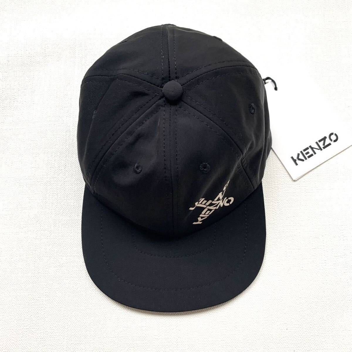 新品 KENZO ケンゾー Little X SPORT CAP 6panelロゴ キャップ ベースボールキャップ 帽子 メンズ 黒 ブラック 収納袋付 送料無料_画像4