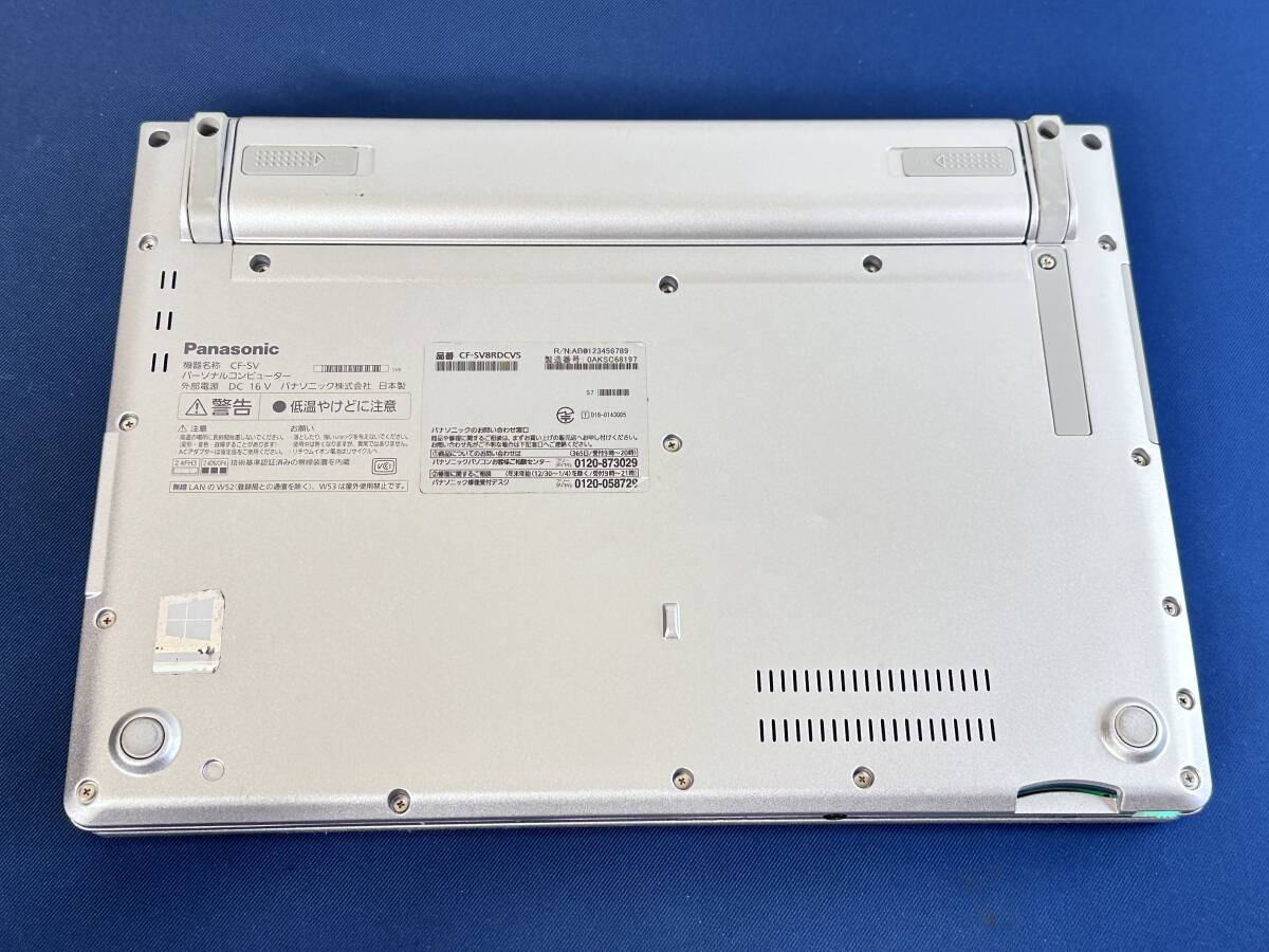 【★2019年モデル 良品】 Panasonic Let's note CF-SV8RDCVS /Core i5 8265U/8GBメモリ＋NVME 256GB・SSD/12.1 Full HD　　_画像6