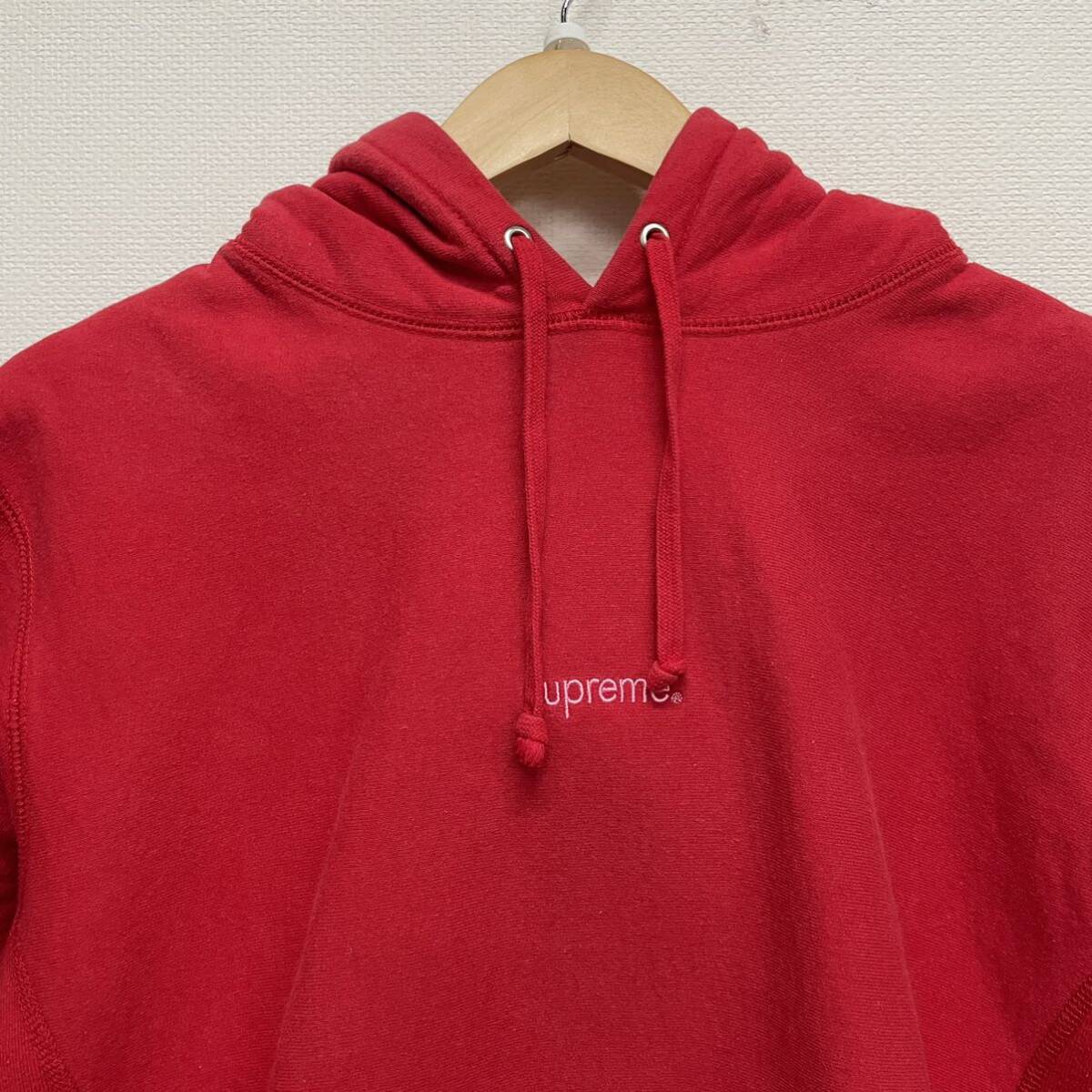 【Supreme】シュプリーム★スウェットパーカー フーディー Compact Logo Hooded サイズM レッド 03_画像2