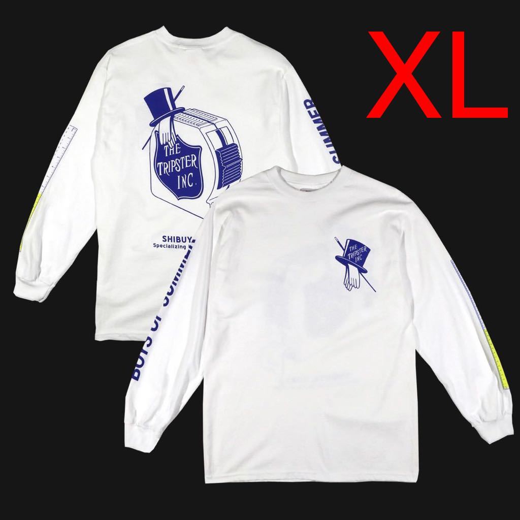 XL 白 Boys of Tripsters Top Hat & Tape LS T-Shirt トリップスター ロング Tシャツ ロンT White TRIPSTER Tee 野村訓市 ラスト1