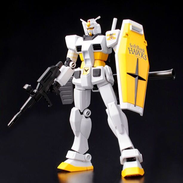 福岡 ソフトバンク ホークス HG 1/144 RX-78-2 ガンダム softbank ガンプラ プロ野球 コラボ 限定 プラモデル バンダイ GUNDAM_画像1