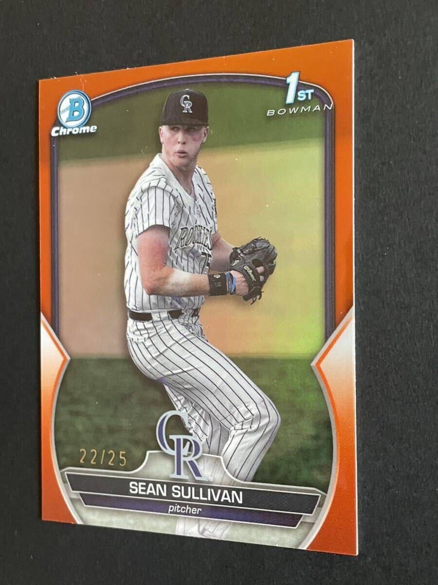 Sean Sullivan Bowman Draft 1st Bowman Chrome Orange 22/25 MLB 2023の画像3