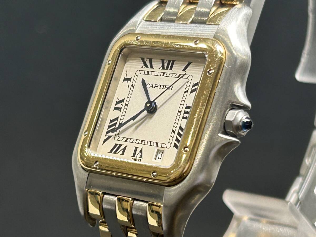 カルティエ パンテール メンズ腕時計 QZ デイト ３ロウ 実働の画像2