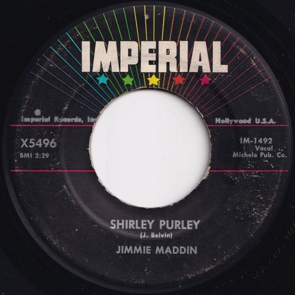 Jimmie Maddin Shirley Purley / Stop The World Imperial US X5496 206134 R&B R&R レコード 7インチ 45_画像1