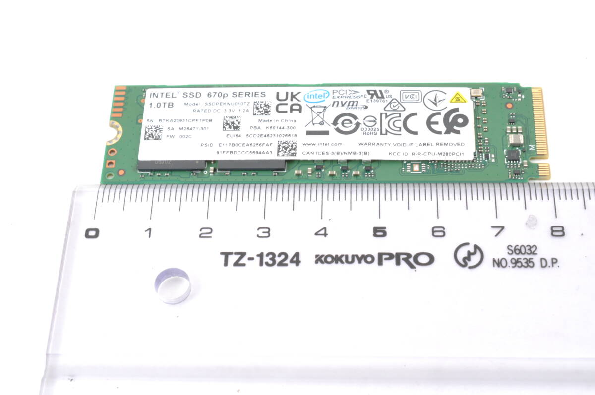[KPK50]動作品 intel SSD 670p M.2 2280 PCIe3.0x4 NVMe SERIES 容量1TB SSDPEKNU010TZ _画像4