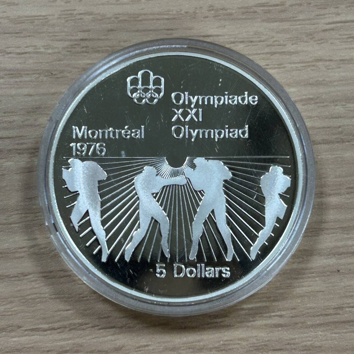 【ART-3762】1円スタート Montreal Olympiade 1976年 モントリオール オリンピック 記念コイン 銀貨 コレクション ケース付 現状品_画像4