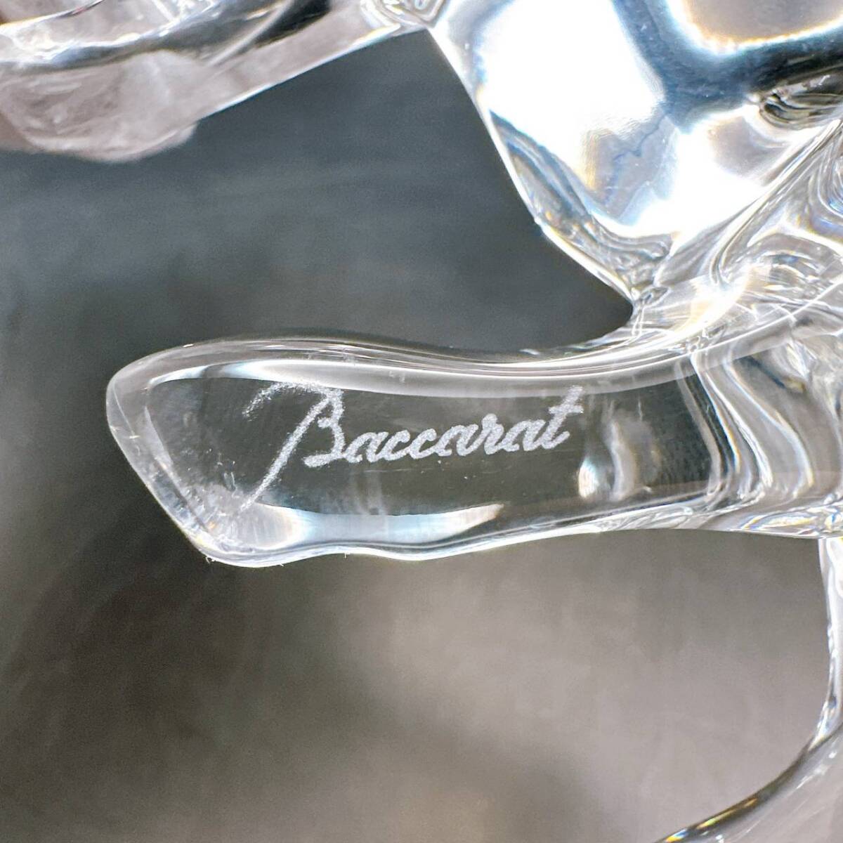 【TOA-4375】1円～ Baccarat バカラ オブジェ 牛 ウシ 置物 フィギュア 動物 アニマル 干支 十二支 クリスタルガラス 箱付 保管品_画像6