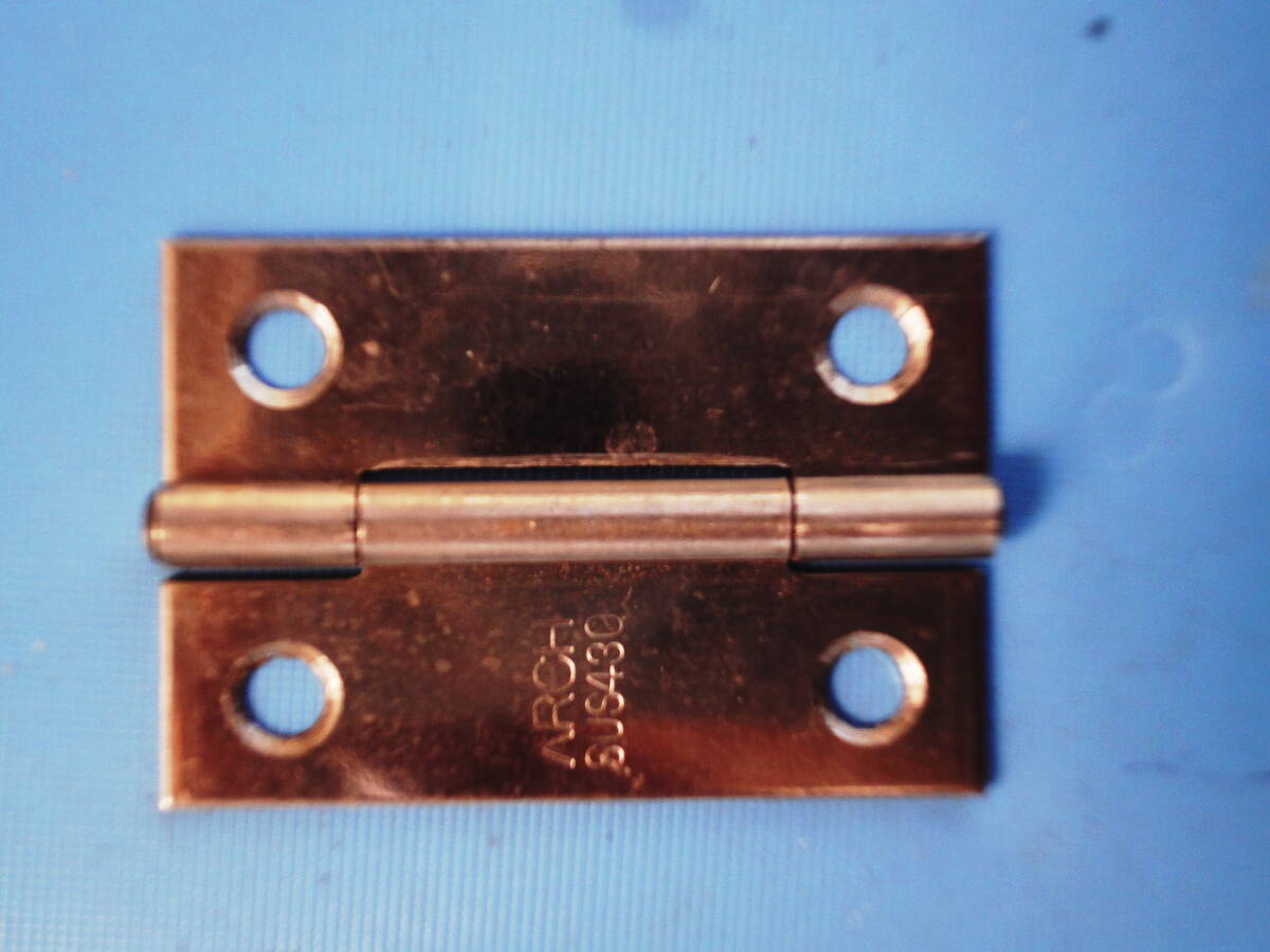 *ARCH( arch ) stainless steel (SUS430) light . hinge NO.4510 ( screw less ) 38mmX24mm 12 sheets 