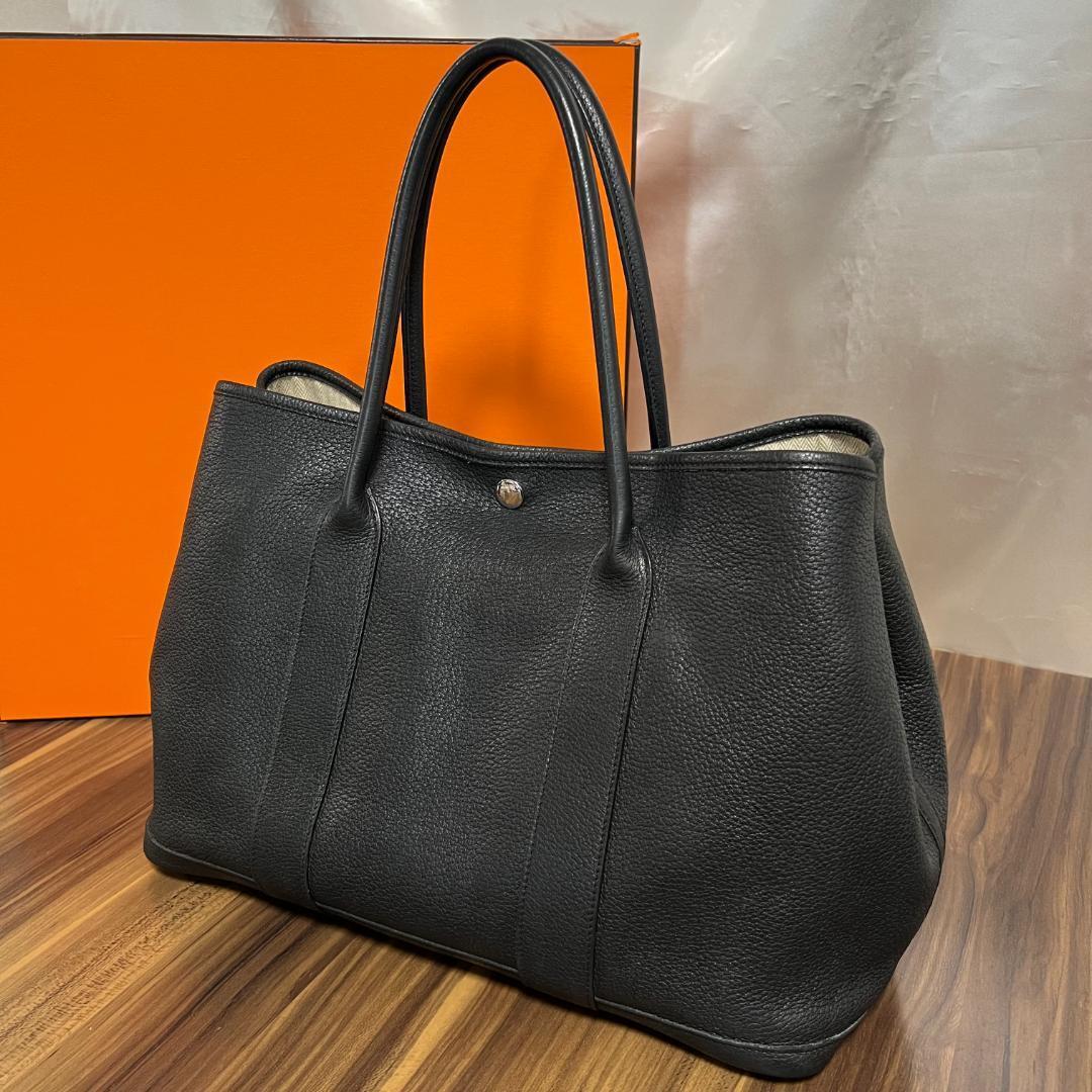 ★美品★HERMES エルメス ガーデンパーティ PM ネゴンダ ブラック M刻印_画像1