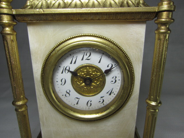 KI レトロ アンティーク 動作品 精工舎 戦前 ゼンマイ テンプ式  置き時計の画像6