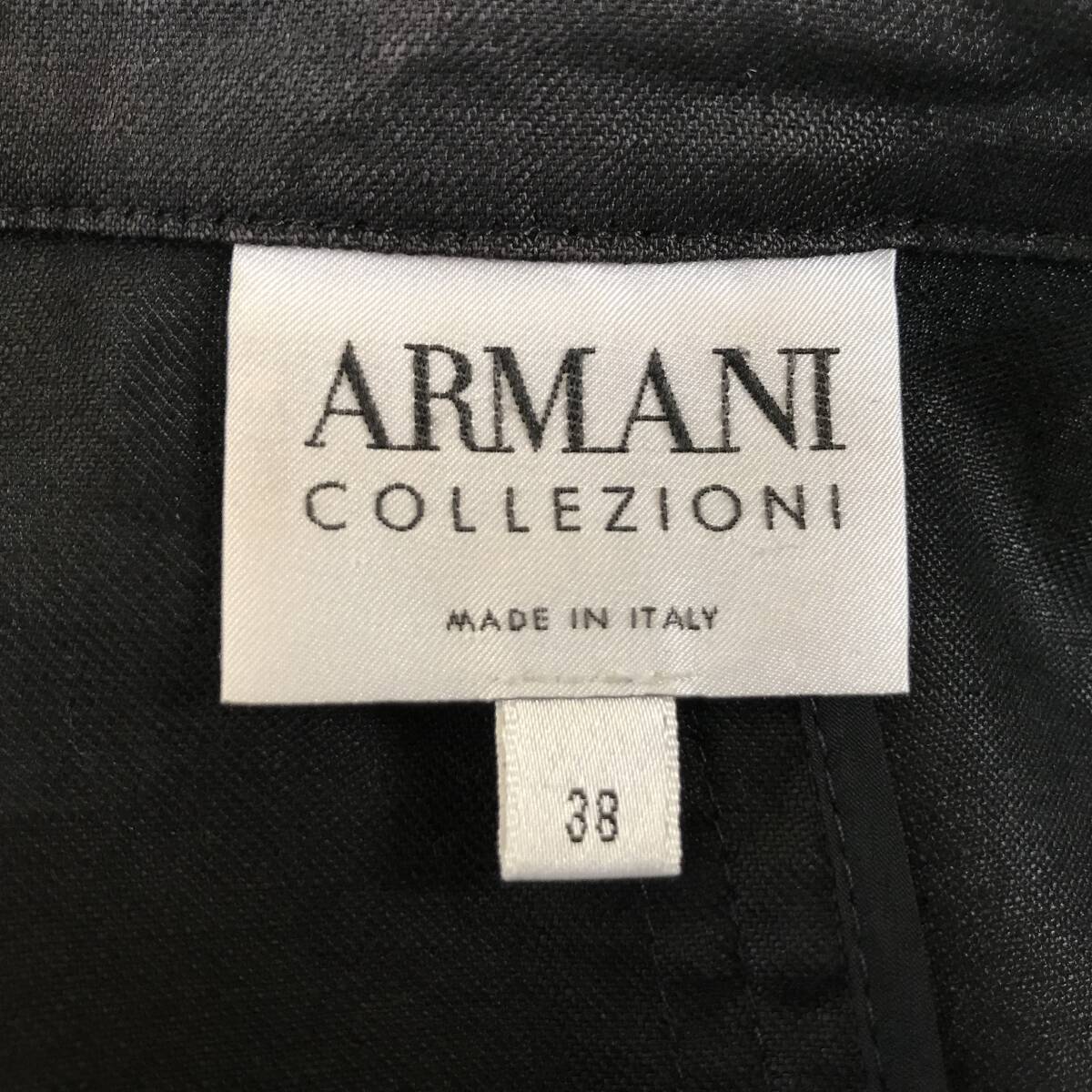 ARMANI COLLEZIONI アルマーニ コレッツィオーニ イタリア製 レディース リネン100％ テーラードジャケット 美品 size 38_画像7
