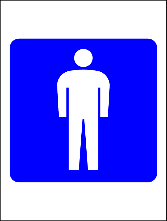 ヤフオク シンプル看板 男子トイレ ｍサイズ マーク