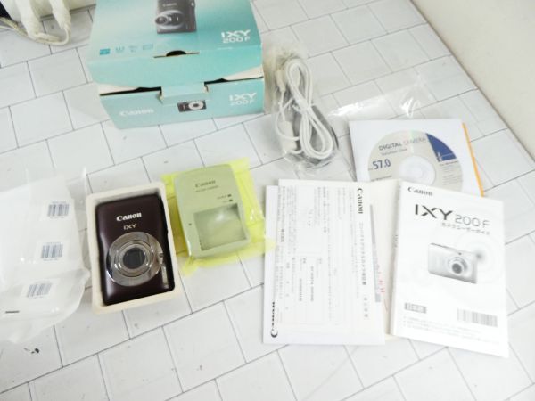 Canon キヤノン IXY 200F コンパクトデジタルカメラ 箱 取説 ケーブル 充電器付 液晶にヤケあり 撮影OK 説明文必読願います！_画像2
