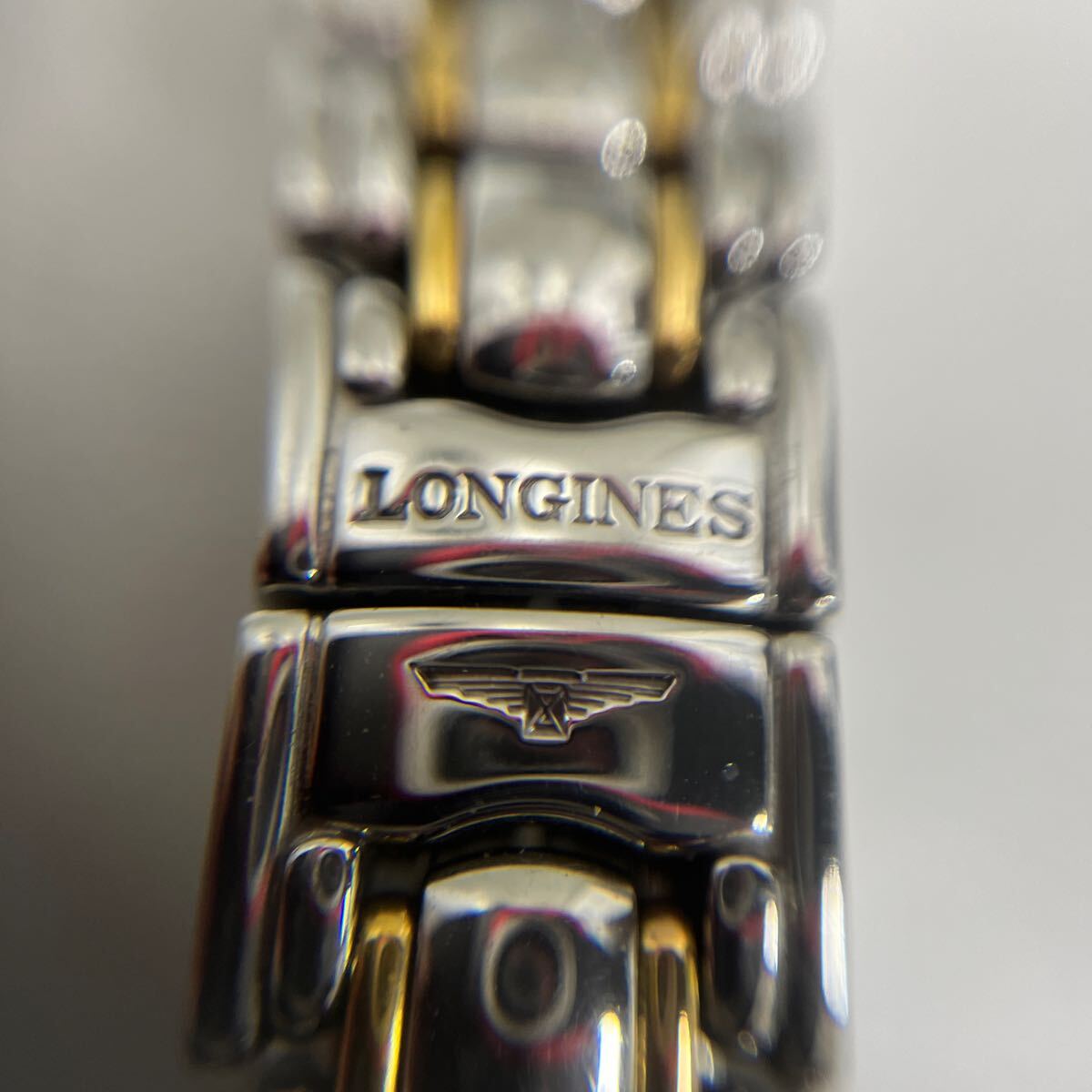 LONGINES ロンジン L3.105 5 ゴールデンウィング SS×GP ホワイト文字盤 クオーツ レディース 腕時計 動作品の画像7