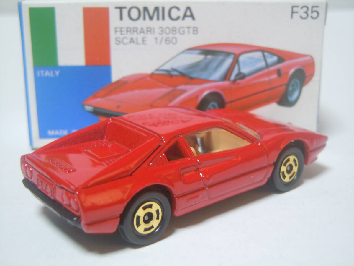 ☆トミカ 一般輸出仕様 F35-1-7 フェラーリ308GTB:FERRARI308GTB(レッド/CPシート/クリア窓/2FGホイール)入手難易度C・超入手困難品！_画像4