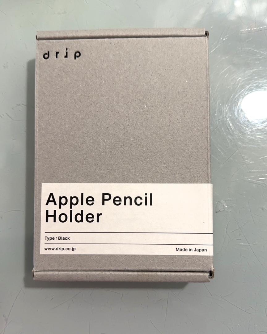 黒色 drip 革製 アップル ペンシルホルダー Leather Apple Pencil