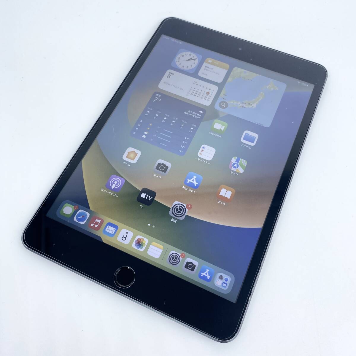 【即配】Apple iPad mini 第5世代 64GB A2124 MUX52J/A スペースグレイ Wi-Fi+Cellular 動作確認済 送料無料_画像1