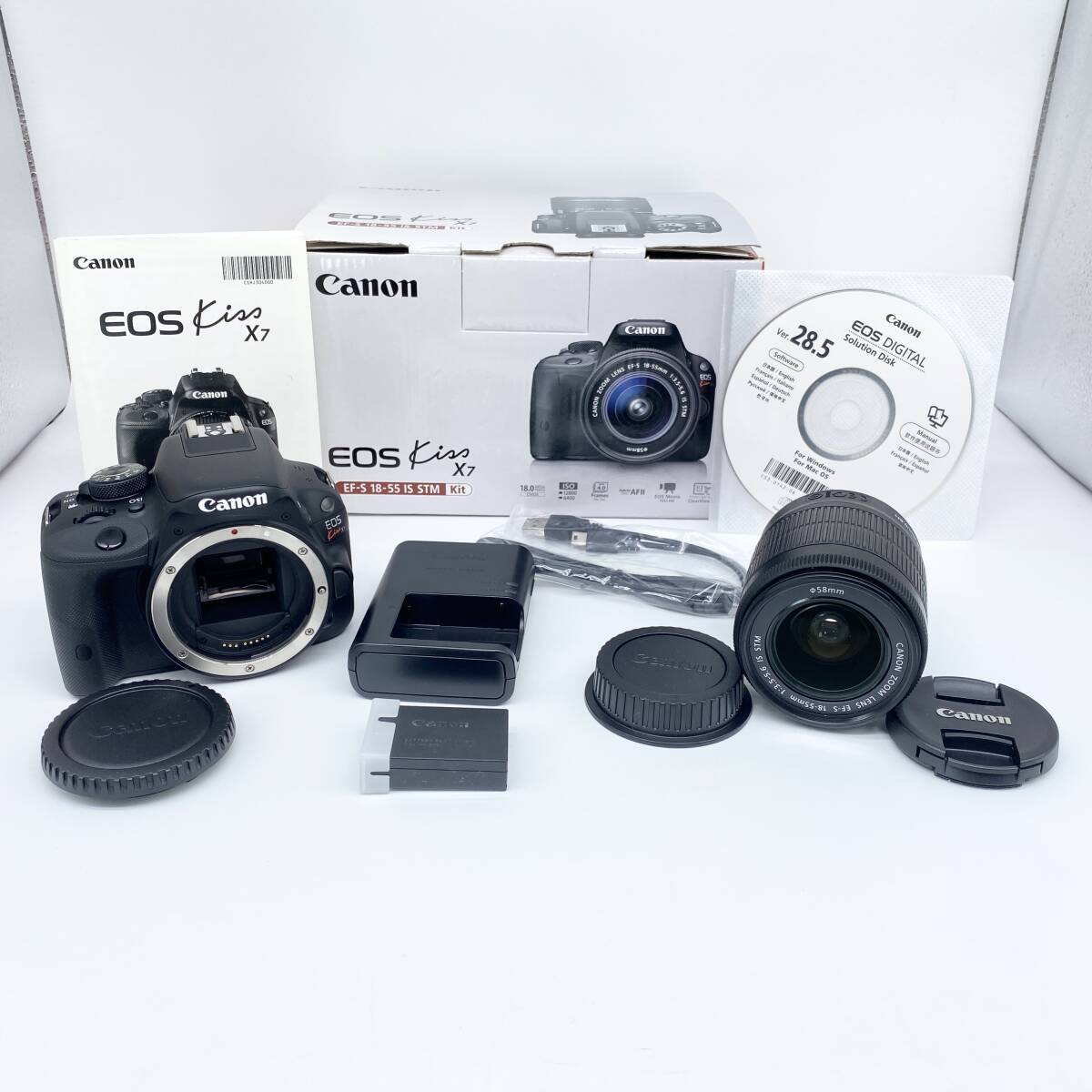即配【美品】Canon EOS Kiss X7 DS126441 デジタル 一眼レフカメラ 動作確認済 送料無料