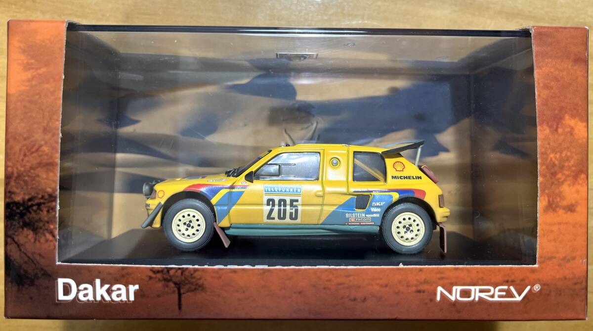 【レア】プジョー 205 ターボ16 パリダカ パリ・ダカール（peugeot 205 turbo16 Paris Dakar)NOREV（ノレブ）ミニカー1/43_画像3