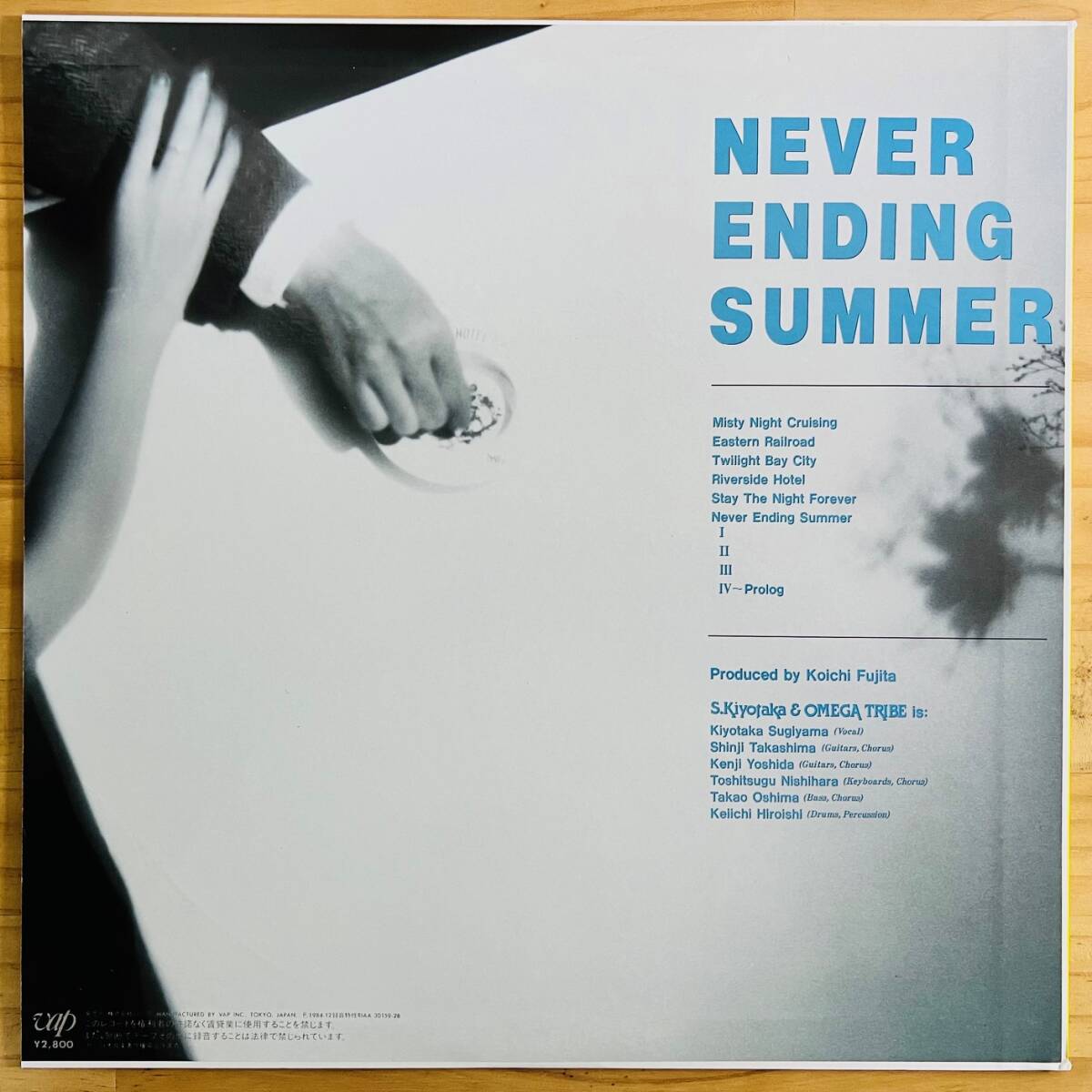 LP■和ブギー/シティポップ/杉山清貴 (KIYOTAKA SUGIYAMA) & OMEGA TRIBE/NEVER ENDING SUMMER/VAP 30159-28/84年ORIG 美品/林哲司/松下誠_画像2