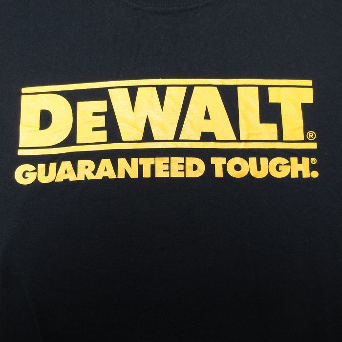 L/古着 半袖 Tシャツ メンズ DEWALT コットン クルーネック 黒 ブラック 24mar01 中古_画像2