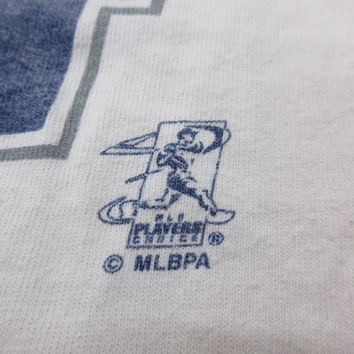 L/古着 半袖 ビンテージ Tシャツ メンズ 00s MLB ニューヨークヤンキース ルベーンシエラ コットン クルーネック 白 ホワイト メジャーリー_画像6