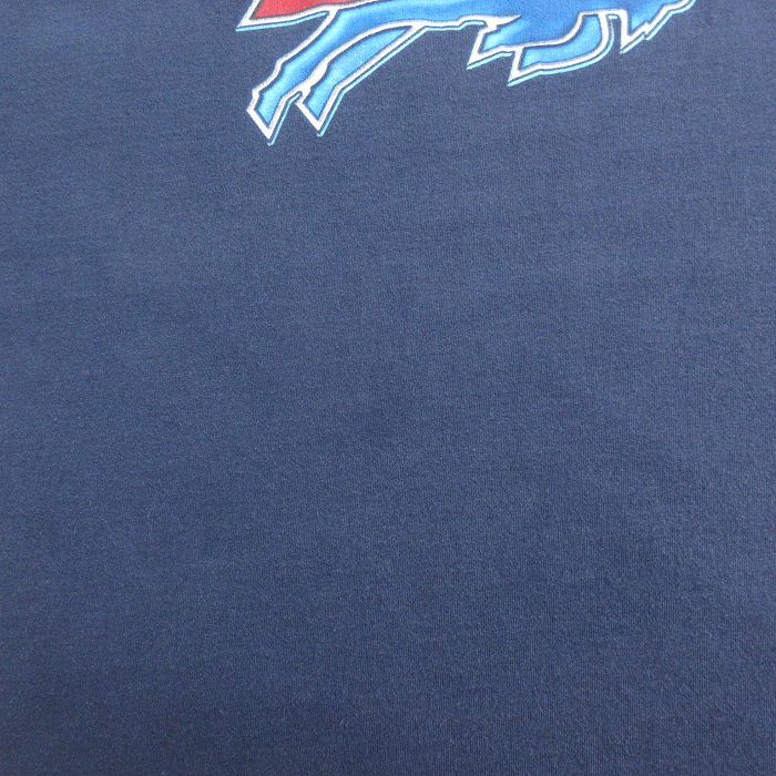 XL/古着 半袖 ビンテージ Tシャツ メンズ 00s NFL バッファロービルズ 大きいサイズ コットン クルーネック 紺 ネイビー アメフト スーパー_画像5