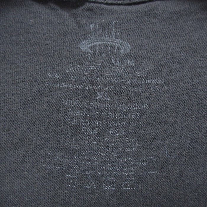 XL/古着 半袖 Tシャツ メンズ スペースジャム ルーニーテューンズ LOONEY TUNES バッグスバニー タズ コットン クルーネック 黒 ブラック 2_画像3