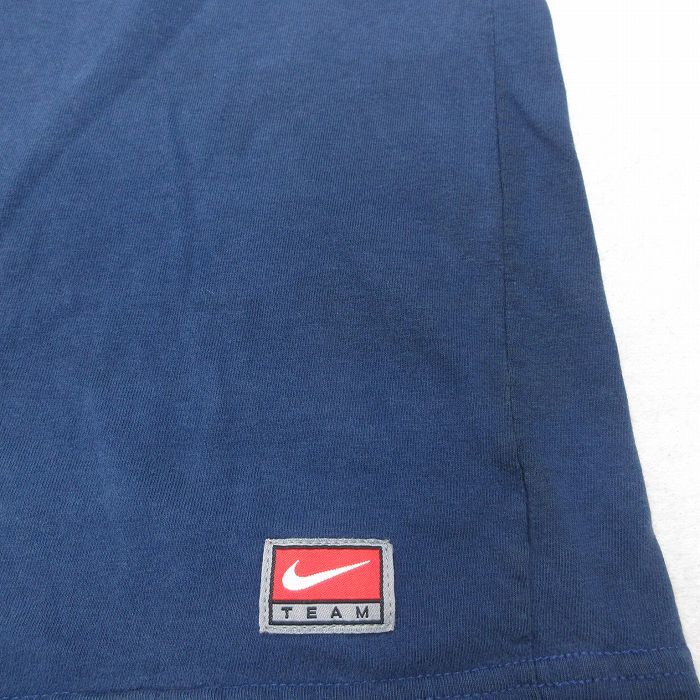 古着 ナイキ NIKE 半袖 ビンテージ Tシャツ キッズ ボーイズ 子供服 00s トロントメープルリーフス コットン クルーネック 紺 ネイビー_画像9