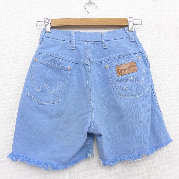 古着 レディース ショート パンツ ショーツ 70s ラングラー Wrangler タロン 水色 デニム 21may19 中古 ボトムス 短パン ショーパン ハ_画像3