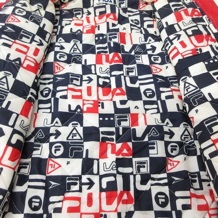 XL/古着 フィラ FILA 長袖 ナイロン ジャケット メンズ 90s ビッグロゴ 大きいサイズ 紺他 ネイビー 内側キルティング spe 23oct19 中_画像4