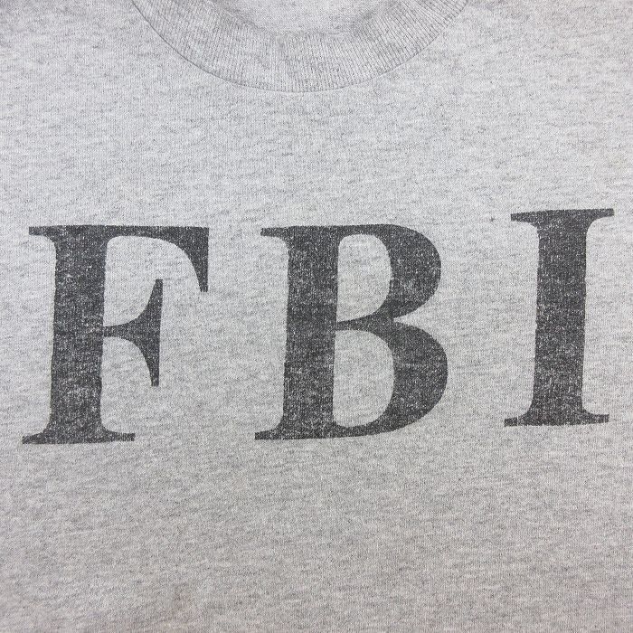 古着 半袖 ビンテージ Tシャツ キッズ ボーイズ 子供服 00s FBI クルーネック グレー 霜降り 23jul29_画像2