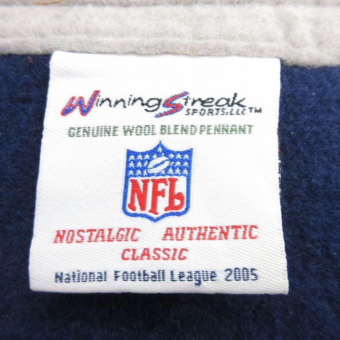 中古 タペストリー 00s NFL ニューイングランドペイトリオッツ 刺繍 紺 ネイビー アメフト スーパーボウル 23jul03の画像3