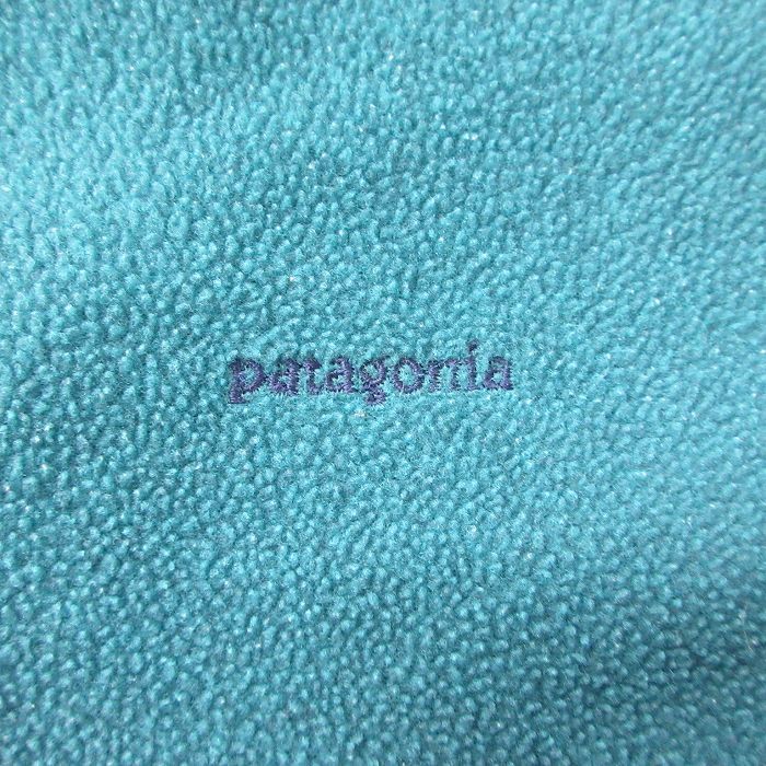 M/古着 パタゴニア patagonia 長袖 ハーフジップ フリース ジャケット メンズ 90s ワンポイントロゴ キャプリーン 緑系 グリーン 23dec_画像4