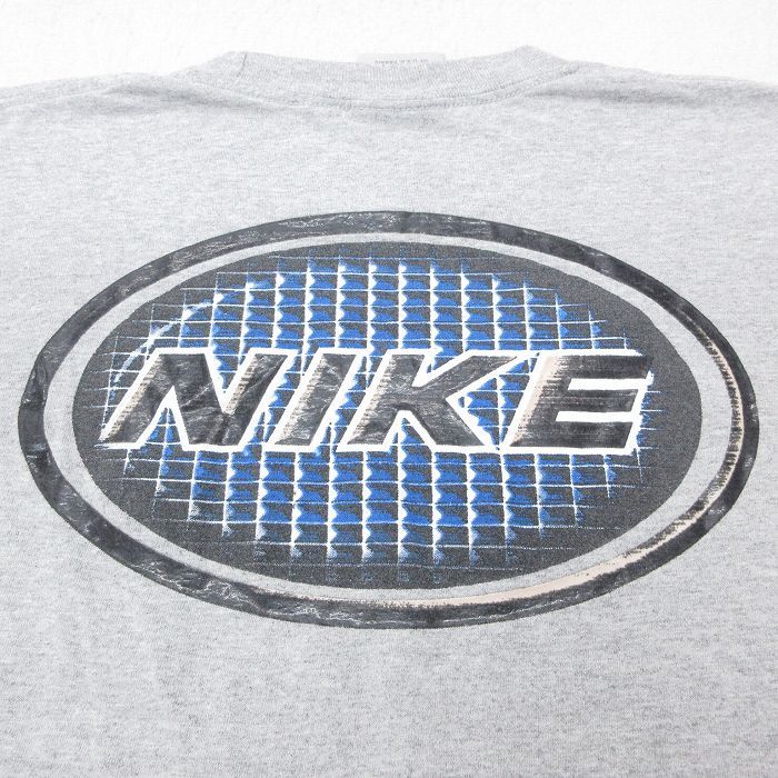  old clothes Nike NIKE long sleeve Vintage T-shirt Kids boys child clothes 00s big Logo crew neck gray ...23may24