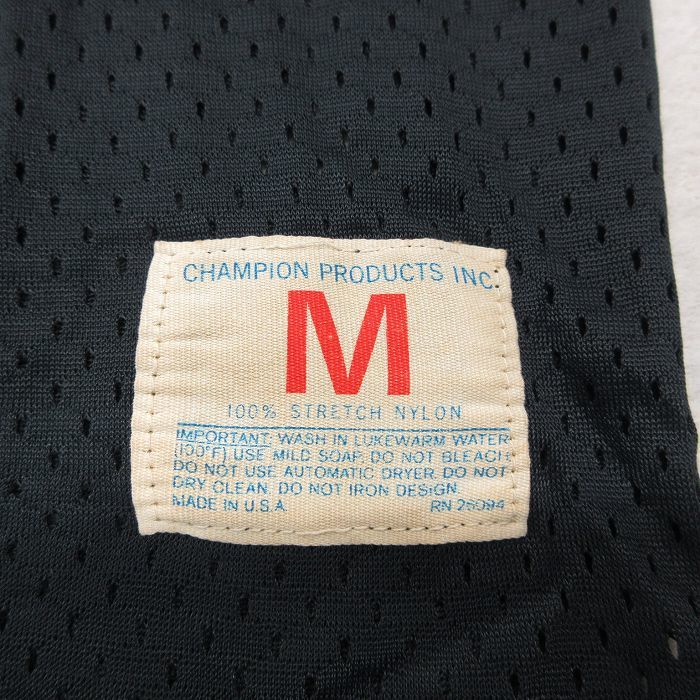 古着 チャンピオン Champion 半袖 ビンテージ Tシャツ キッズ ボーイズ 子供服 70s 22 メッシュ地 クルーネック 黒他 ブラック ユニフ_画像3