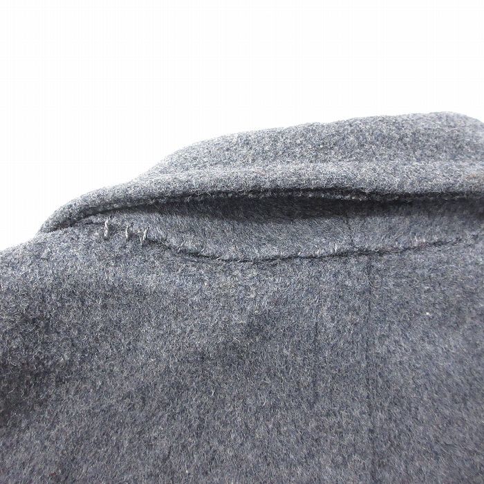 L/ old clothes long sleeve wool coat men's 90s long height cashmere cashmere gray ...spe 23dec19 used outer 