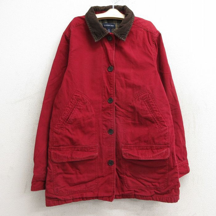  old clothes Ran z end long sleeve jacket coverall Kids girls child clothes collar corduroy Duck ground cotton red red inside side franc ne