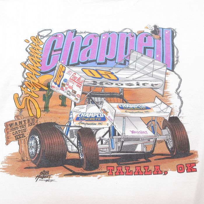 XL/古着 半袖 ビンテージ Tシャツ メンズ 00s レーシングカー Chappell 企業広告 大きいサイズ クルーネック 白 ホワイト 23jul01 中古_画像3