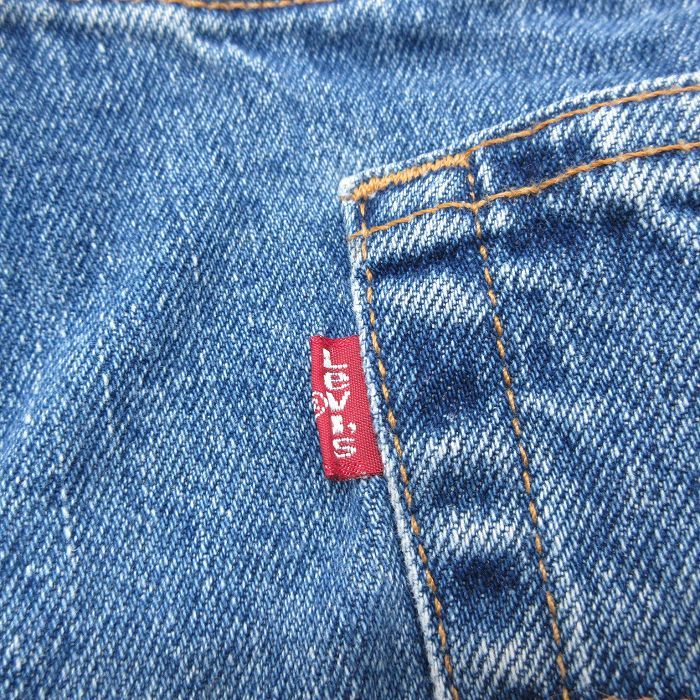 W31/古着 リーバイス Levis 505 ショート パンツ ショーツ メンズ 00s コットン 紺 ネイビー デニム spe 23jun09 中古 ボトムス 短パン_画像3