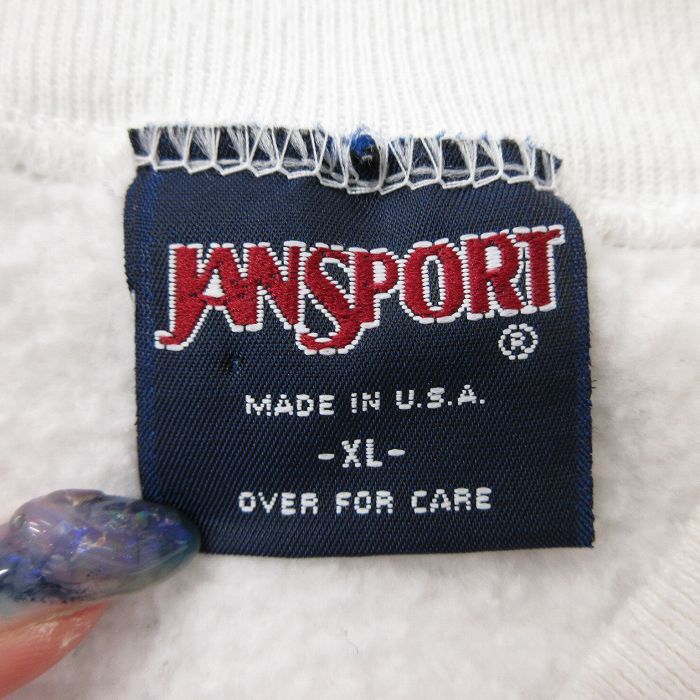 XL/古着 ジャンスポーツ 長袖 スウェット メンズ 90s イースタン スター 刺繍 クルーネック 白 ホワイト 23sep14 中古 スエット トレー_画像5