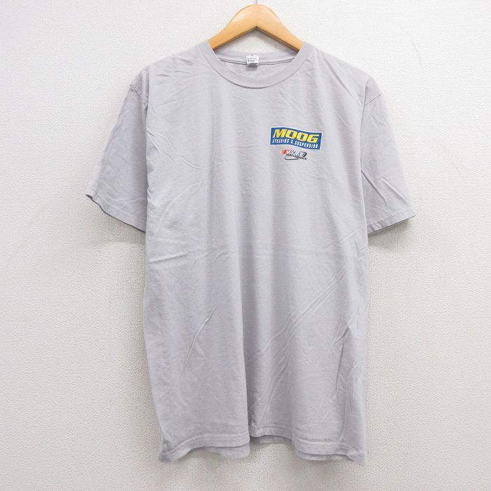 XL/古着 半袖 Tシャツ メンズ NASCAR レーシングカー MOOG コットン クルーネック グレー 23jun03 中古_画像2